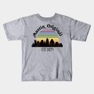 Austin Original Retro Rainbow Kids T-Shirt